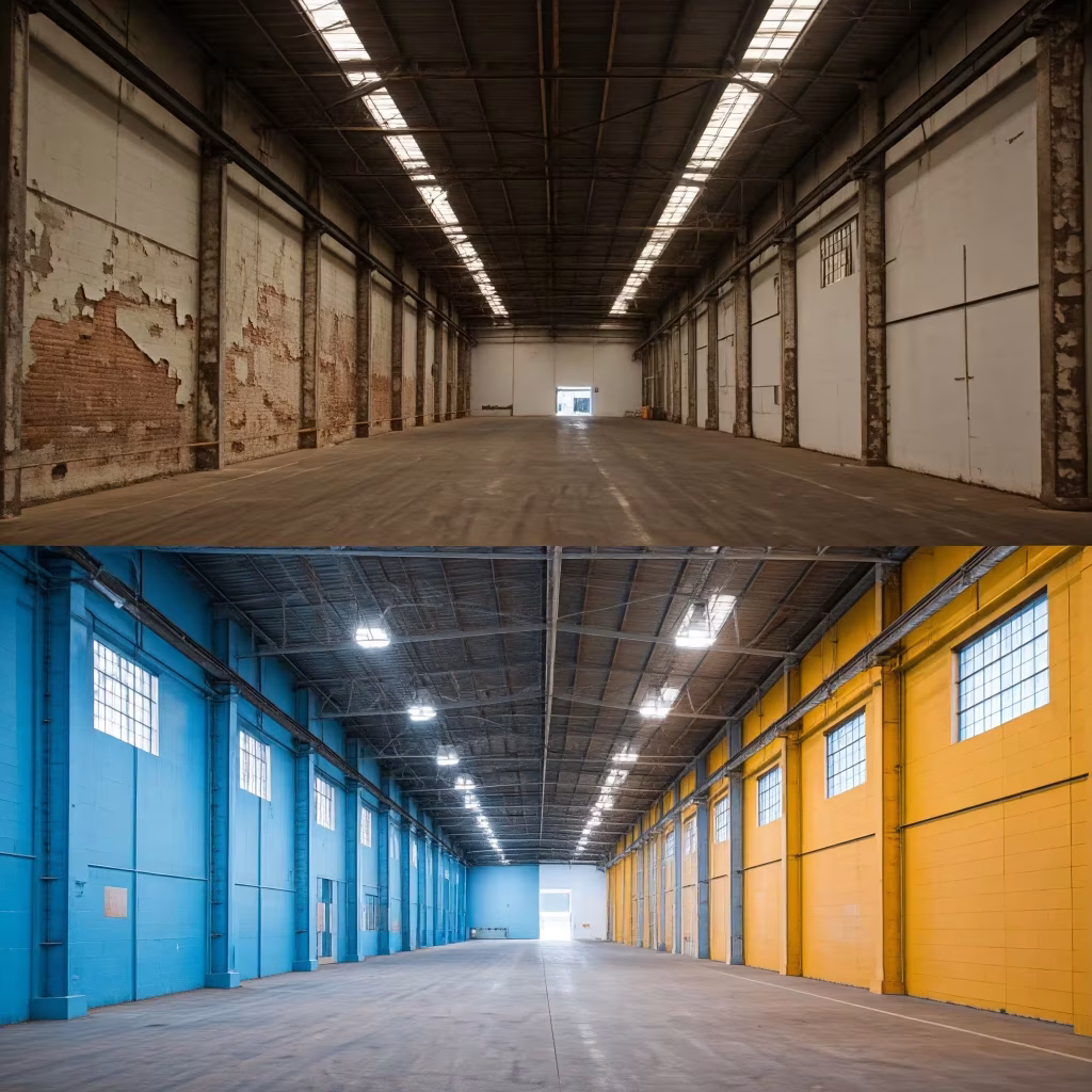 Pintura de nave industrial en Huelva, Pintores Huelva AMG